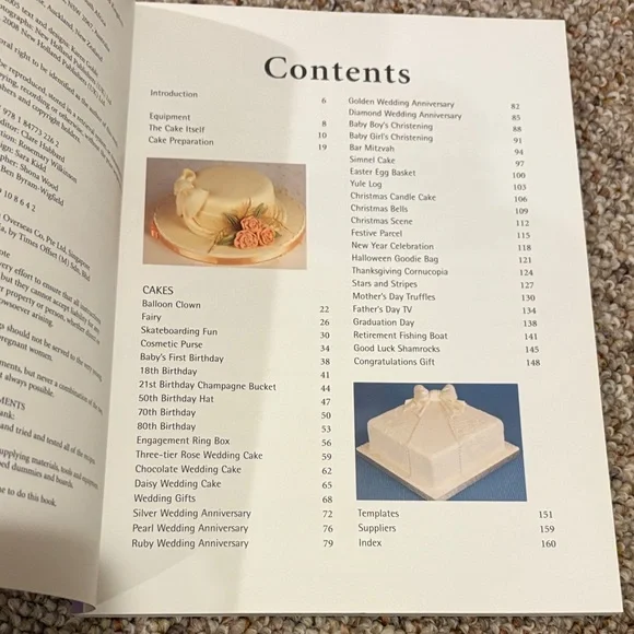 Celebration Cakes Book with Red Roses - Picture 3 of 8